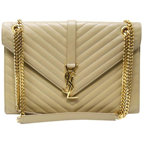 ysl beige bag|YSL large quilted bag.